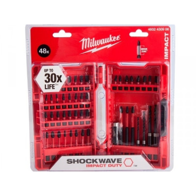Набір біт Shockwave 48 предметів Milwaukee (4932430906) Набір біт Shockwave 48 предметів Milwaukee (4932430906)