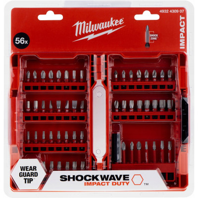 Набір біт Shockwave 56 предметів Milwaukee (4932430907) Набір біт Shockwave 56 предметів Milwaukee (4932430907)