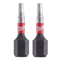 Біта SHOCKWAVE MILWAUKEE, Hex2,5, 25мм, (2шт)