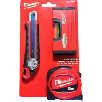 Набір MILWAUKEE рулетка 5м/25мм + MILWAUKEE ніж 18мм + рівень MILWAUKEE MINIBOX Набір MILWAUKEE рулетка 5м/25мм + MILWAUKEE ніж 18мм + рівень MILWAUKEE MINIBOX