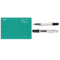 Комплект OLFA CM-A4-RC0443CK килимок самовідновний + високоточний ніж SDI 0443C з лезом японської сталі (SK2 + Cr).