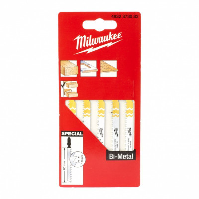 Полотна для лобзика SPECIAL MILWAUKEE, 60мм/ крок зуба 1,9мм, (5шт), ), (ламінат, паркетна дошка) (4932373083) Полотна для лобзика SPECIAL MILWAUKEE, 60мм/ крок зуба 1,9мм, (5шт), ), (ламінат, паркетна дошка) (4932373083)